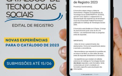 Inscrições abertas para o Edital de Chamamento e Registro de Experiências de Tecnologia Social 2023 da UFF