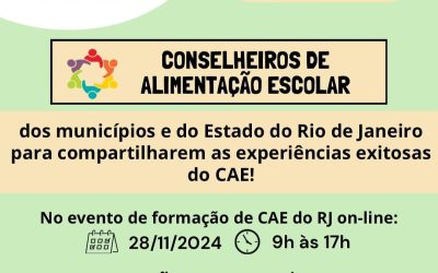 CECANE realizará encontro de formação de CAE no dia 28 de novembro